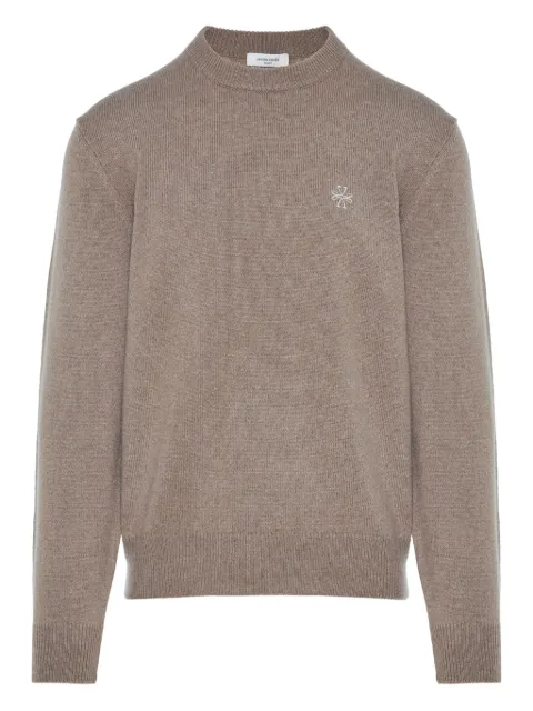 Jacob Cohën embroidered-logo crew-neck sweater Brown JUMSG021001X0023FL