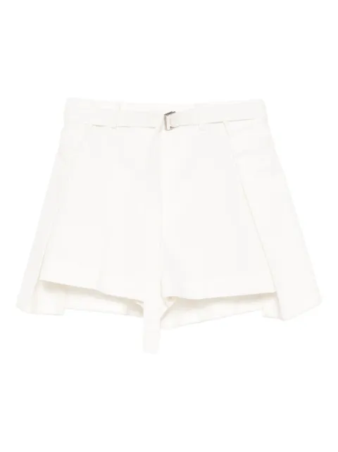 sacai buckle-belt shorts White 2507828