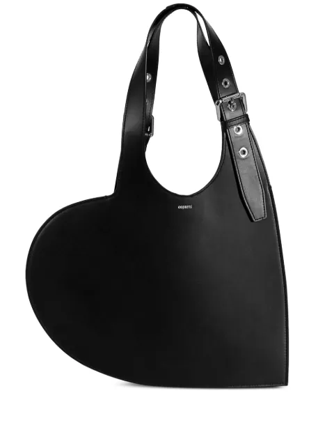 Coperni Belt Heart buckled tote bag Black COPBA112F6062