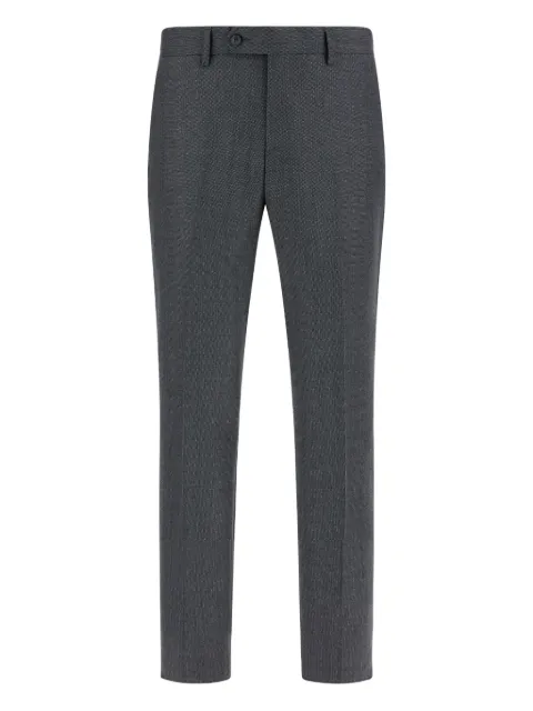 Boggi Milano Bird's eye wool trousers Grey BO24C000701