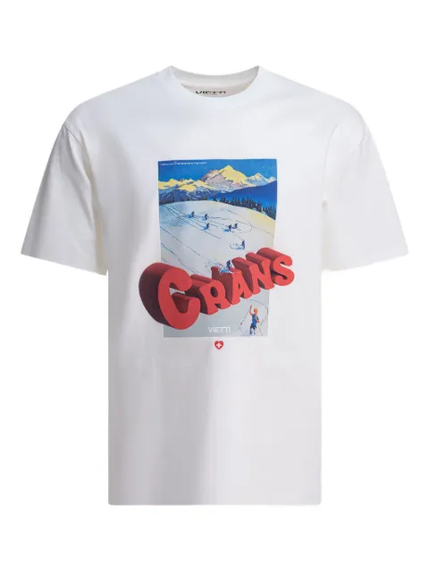 VIETTI MERCHANDISE Crans-Montana ski-scene T-shirt White TSHIRTPOSTERCRANS2