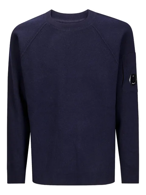 C.P. Company raglan-sleeve crew-neck sweater Black 19CMKN040A110149A