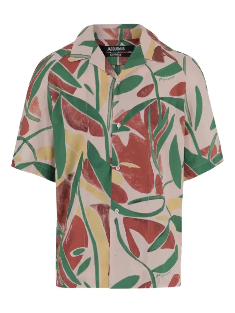Jacquemus abstract-print cotton shirt Pink SHM00535AW00691