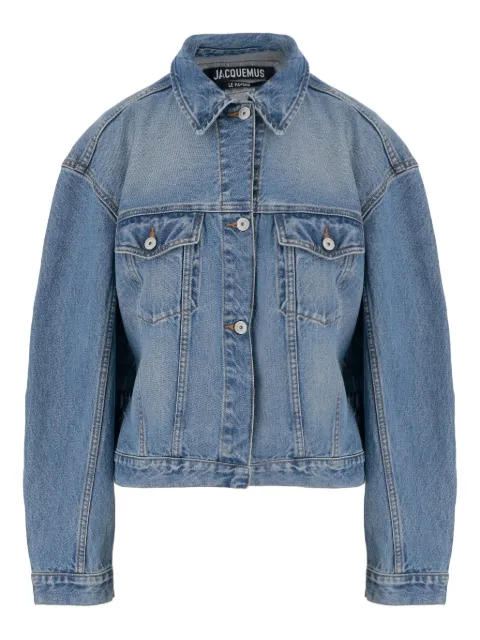 Jacquemus belted denim jacket Blue JAW00027AD00038