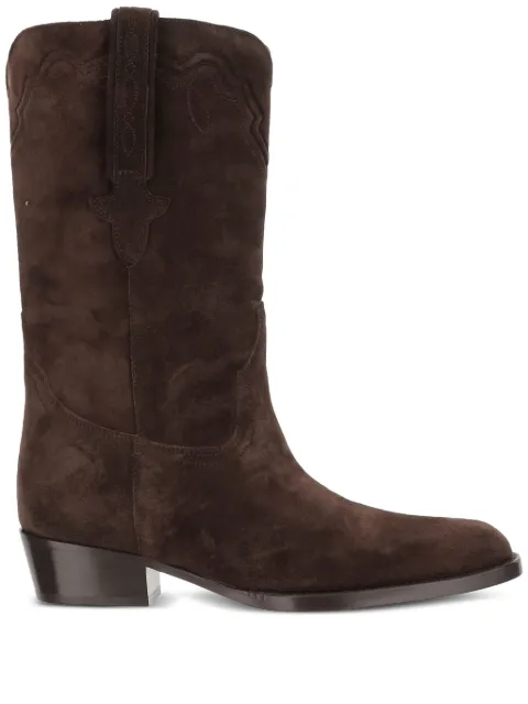 Paris Texas suede square-toe boots Brown PX1452XWAC