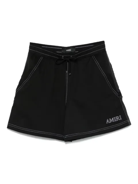 AMIRI embroidered-pocket swim shorts Black AMSWTK1043