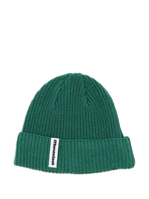 MANASTASH ribbed cotton beanie Green 7923974001140