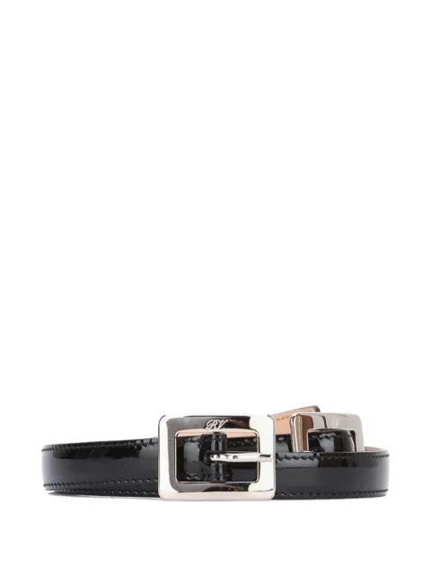 Roger Vivier patent leather double buckle belt Black RCWC0BV0000D1P