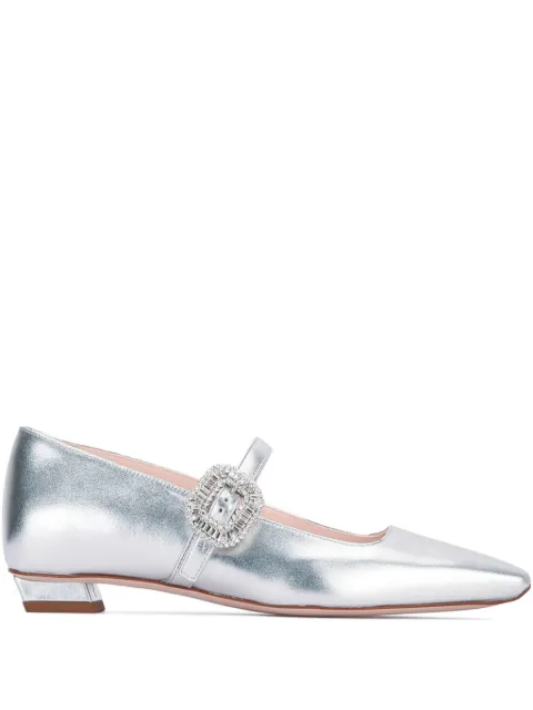 Roger Vivier crystal-buckle pumps Silver RVW00743300KAC