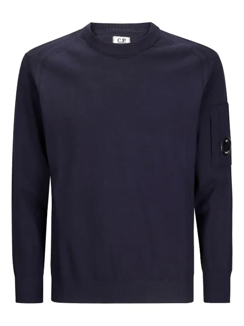 C.P. Company crew neck lens pocket jumper Black 19CMKN037A005528A