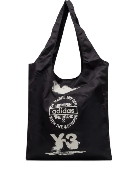 Y-3 logo-print tote bag Black KA2302