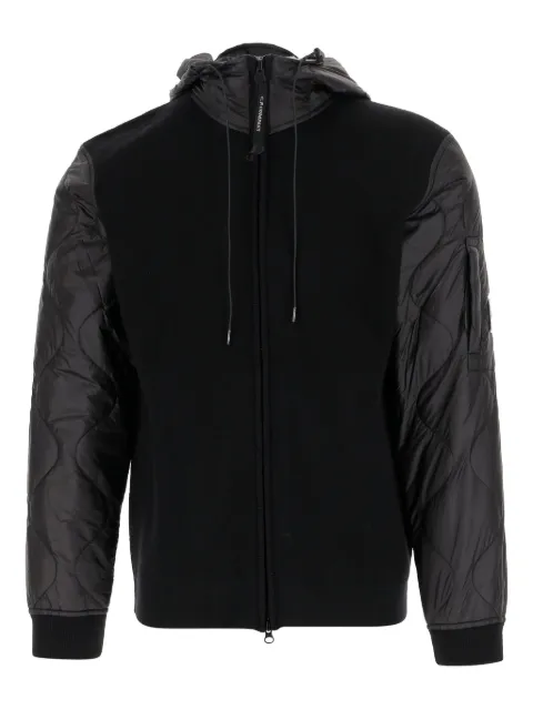 C.P. Company J-Rombe quilted-panel hooded jacket Black 19CMKN062A006390M999