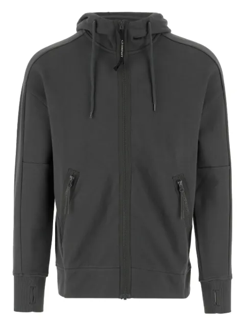 C.P. Company goggle-detail zip-up hoodie Grey 19CMSS715A005086W978
