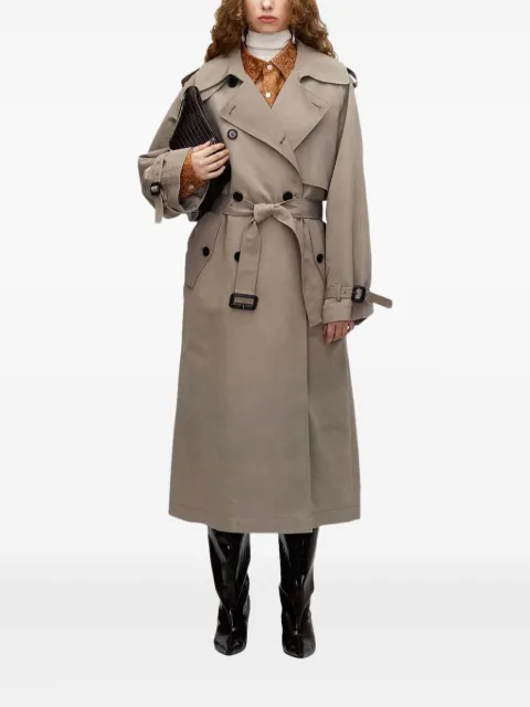 UMBER POSTPAST belted double-breasted trench coat Neutrals UNNCC080