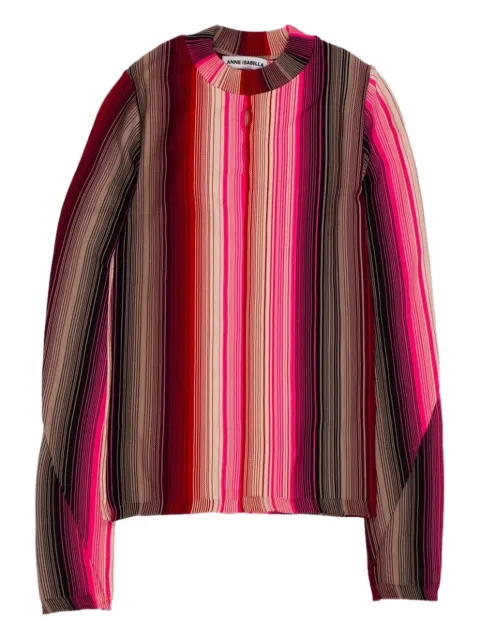 Anne Isabella stripe long-sleeve sweater Brown FW23RE1RD