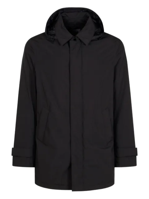 Herno concelaled front hooded jacket Black PI001242U12840