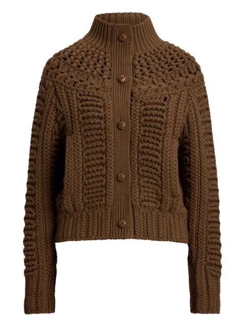 Ralph Lauren Collection yoke-stitch cardigan Brown 290P03989001