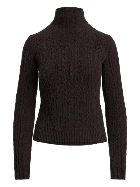 Ralph Lauren Collection pointelle-knit cashmere sweater Brown 290956206003
