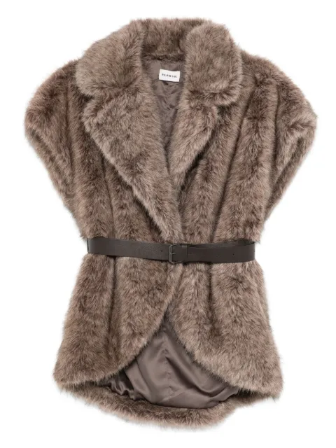 P.A.R.O.S.H. belted gilet Brown PORTALD410573