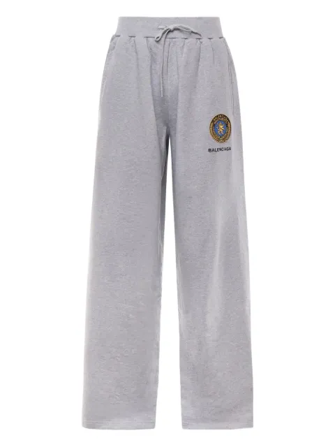 Balenciaga logo-embroidered drawstring track pants Grey 826185TSVH3