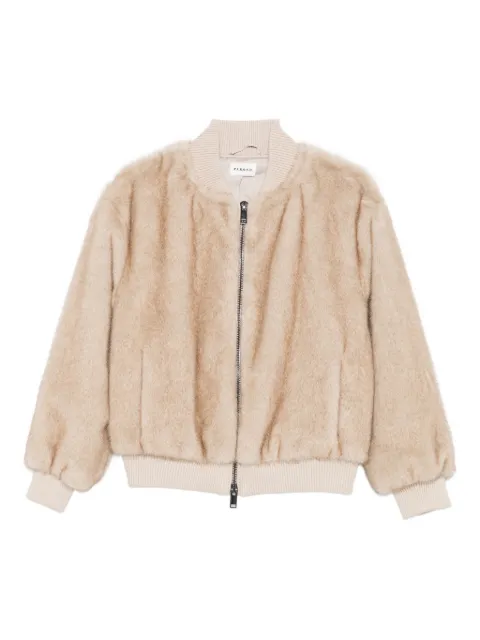 P.A.R.O.S.H. faux-fur bomber jacket Neutrals PULSED431754