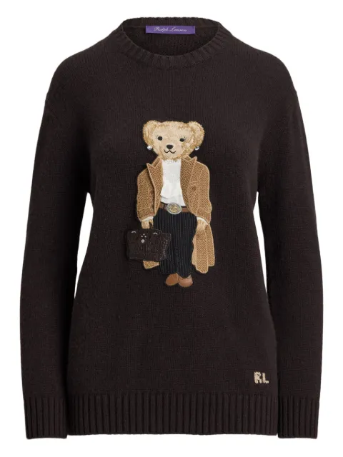Ralph Lauren Collection Polo Bear cashmere sweater Brown 290P06844001