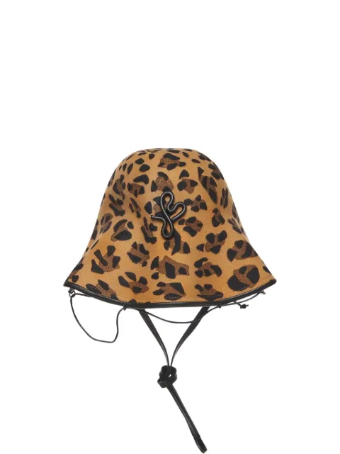 Ruslan Baginskiy leopard-print drawstring bucket hat Brown BBCT059