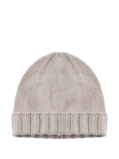 John Galliano ribbed wool beanie Neutrals 1552910186113