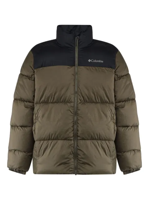 Columbia logo print padded jacket Green 2086861397397