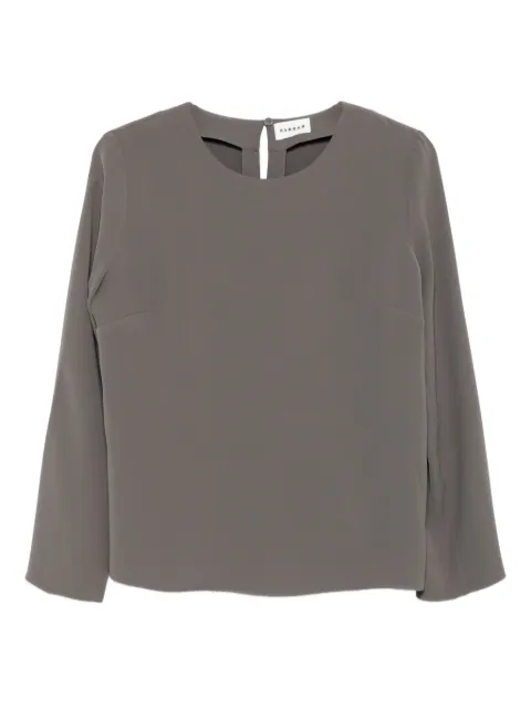 P.A.R.O.S.H. keyhole-back long-sleeve top Grey D313111POKER25