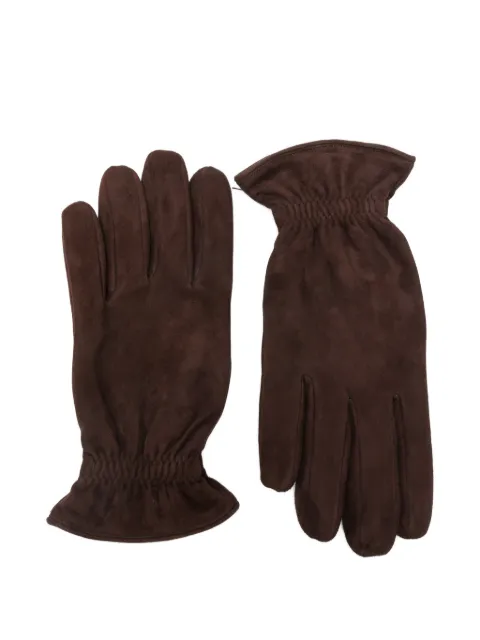 Orciani ruched gloves Brown GU0073