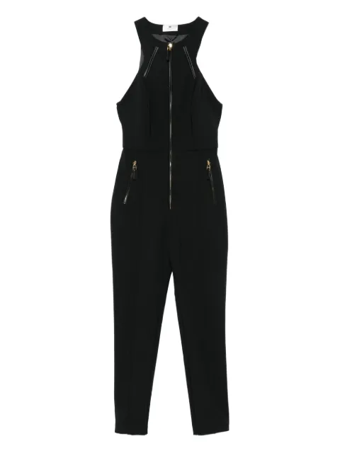Elisabetta Franchi zip-front halterneck jumpsuit Black TU05556E2