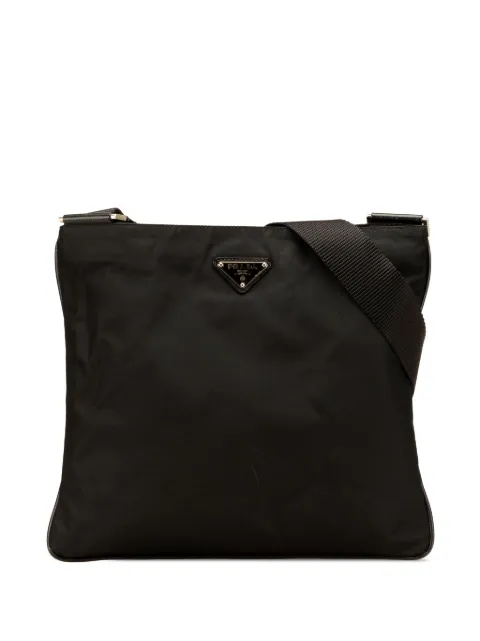 Prada Pre-Owned 2013-2025 Tessuto Zip Top crossbody bag Black T148KH8Q1DSIU12P