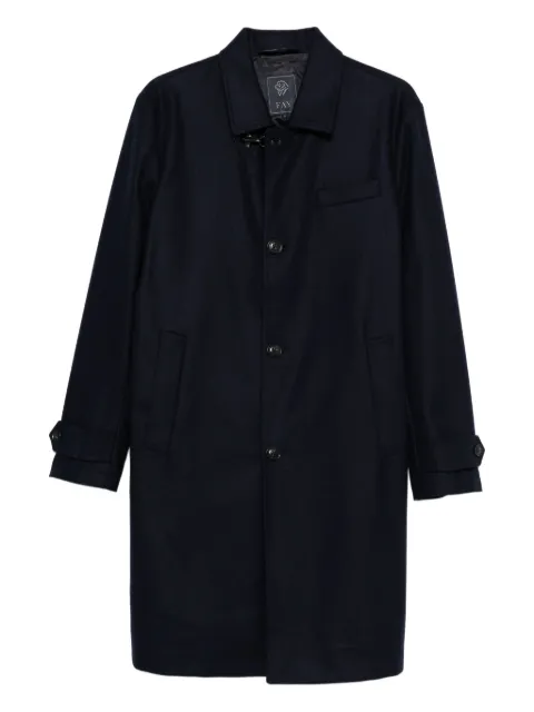 Fay button-fastening welt-pocket coat Blue NAM54510050