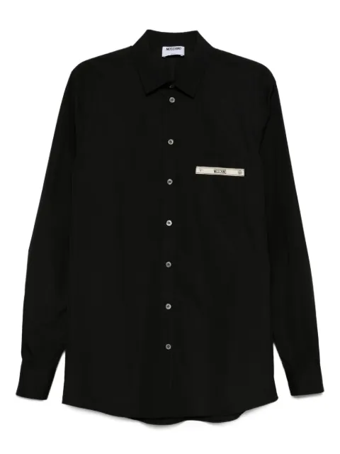 Moschino logo-detail pocket shirt Black A02365235
