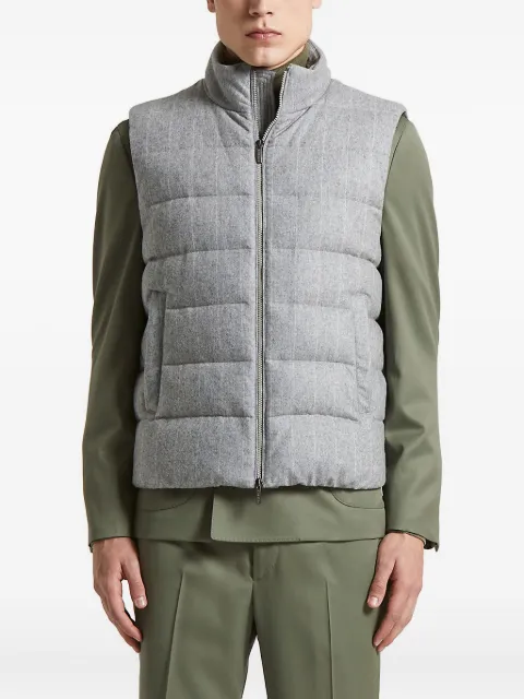 Peserico pinstripe quilted gilet Grey R53052D5950A