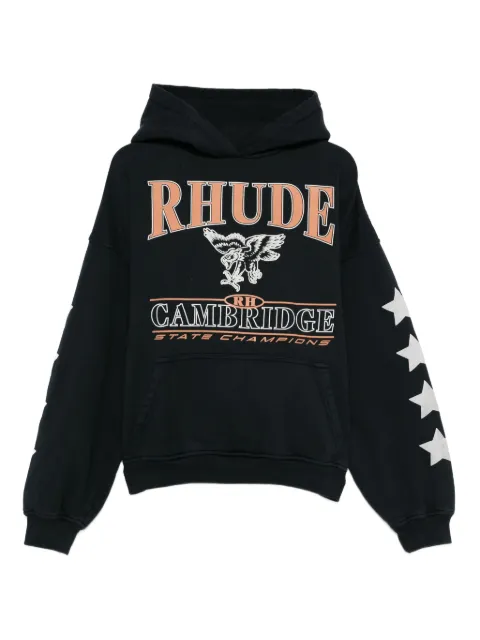 RHUDE graphic-print hoodie Black RHPF25HO10012