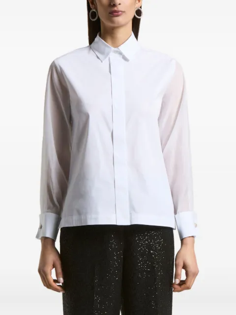 Peserico sheer-sleeve shirt White E067758924C