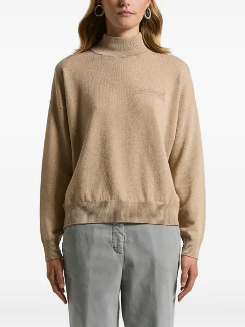 Peserico high-neck pocket sweater Neutrals S99379F12D9095E