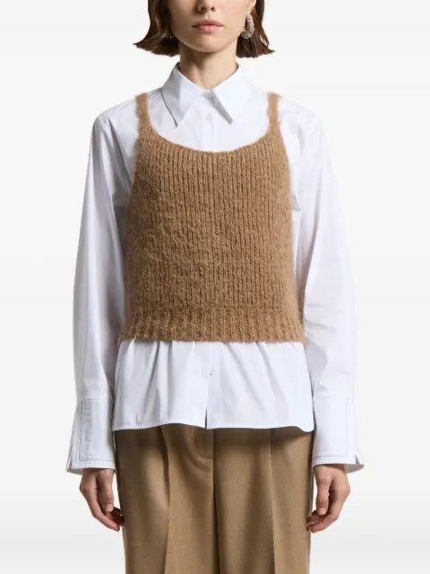 Peserico squared-neckline sleeveless top Neutrals S98195F0309241