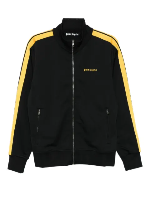 Palm Angels stripe-detail zip-up sweatshirt Black PMBD058F25FAB001