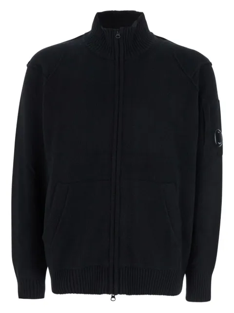 C.P. Company lambswool zip-up cardigan Black RFCMKN708A110149A999