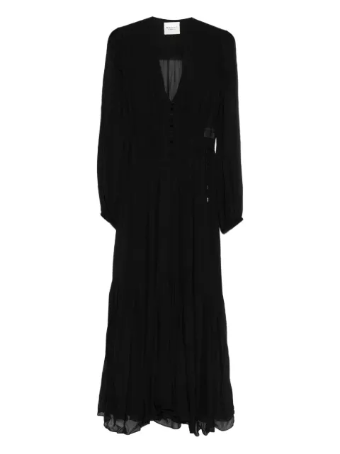 MARANT ÉTOILE Briane pleated midi dress Black RO0798FAC3J01E