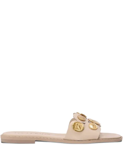 Kotris Sandals leather coin-embellished sandals Neutrals 4856
