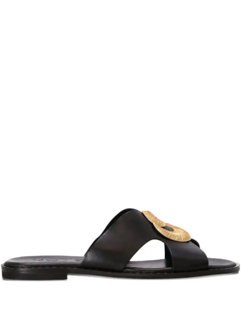 Kotris Sandals leather cross-strap sandals Black 4932