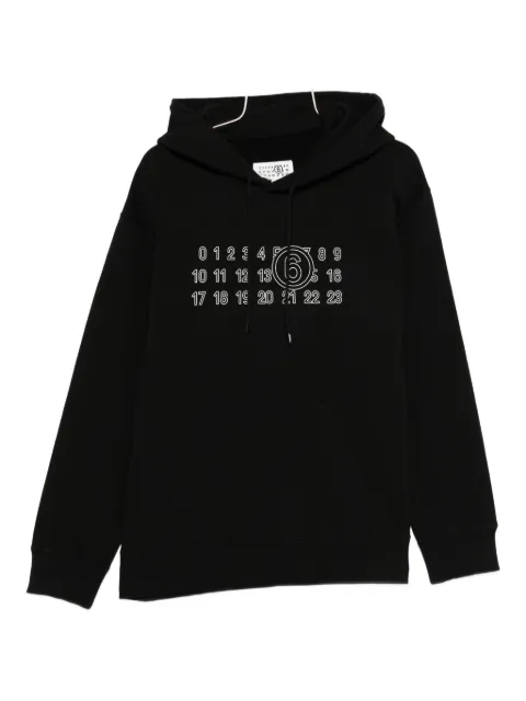 MM6 Maison Margiela numeric-print hoodie Black SH0GU0035M25025