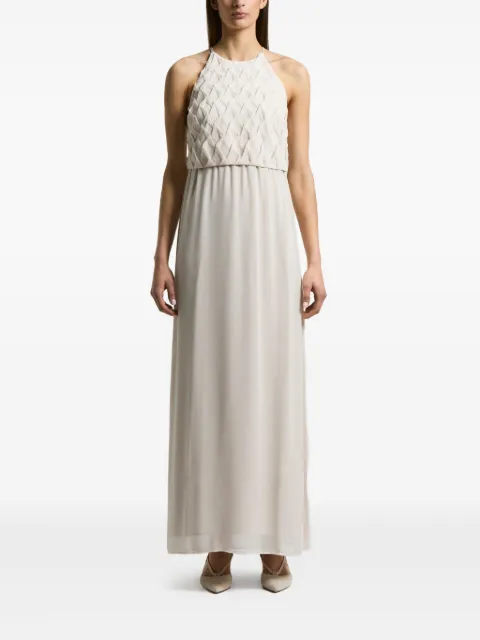 Peserico pleated maxi dress Grey E0237600P07309