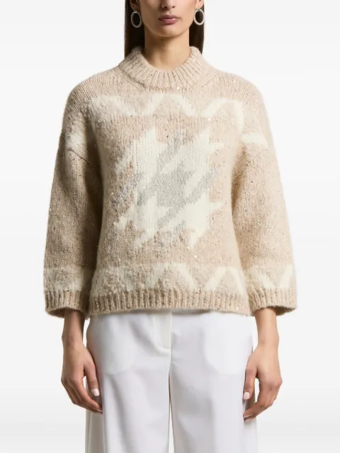Peserico star-pattern sweater E99015F03R9243A