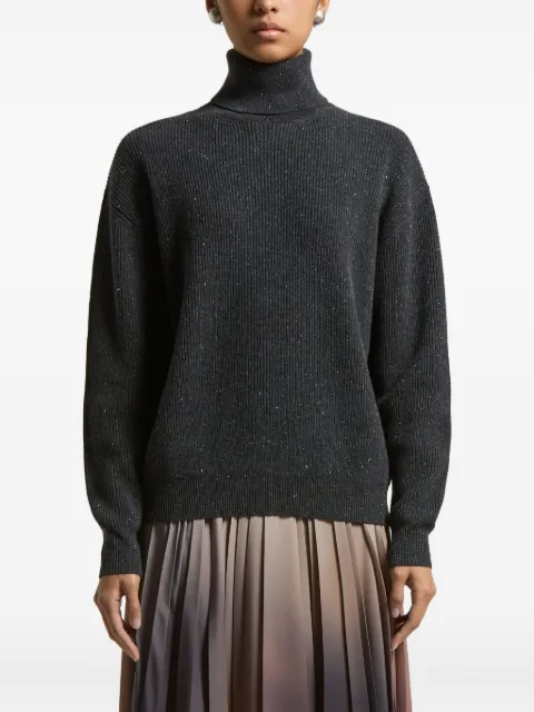 Peserico roll-neck sparkle-finish sweater Grey S99420F1209095