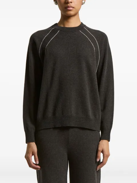 Peserico raglan-sleeve cashmere sweater Brown S99382F1209283